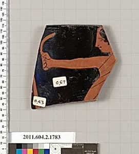 Terracotta rim fragment of a skyphos (deep drinking cup) by Unknown Artist
