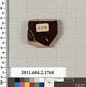 Terracotta rim fragment of a skyphos (deep drinking cup) by Unknown Artist