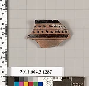 Terracotta rim fragment of a skyphos (deep drinking cup) by Unknown Artist