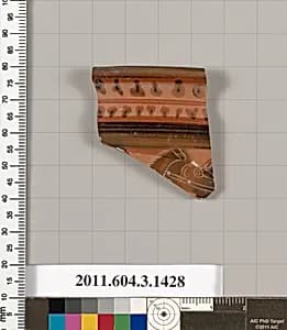 Terracotta rim fragment of a skyphos (deep drinking cup) by Unknown Artist