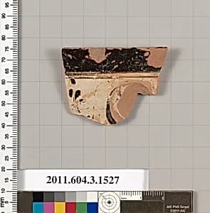 Terracotta rim fragment of a skyphos (deep drinking cup) by Unknown Artist