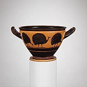 Terracotta skyphos (deep drinking cup) by Unknown Artist