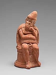 Terracotta statuette of an actor by Unknown Artist