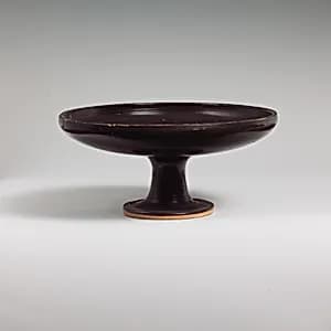 Terracotta stemmed dish by Unknown Artist