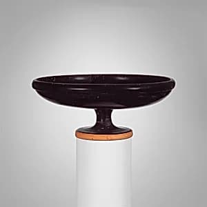 Terracotta stemmed dish by Unknown Artist