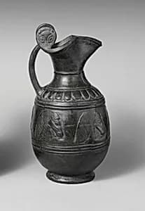 Terracotta trefoil oinochoe (jug) by Unknown Artist