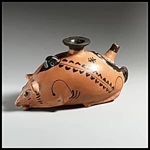 Terracotta vase in the form of a mouse by Randazzo Group