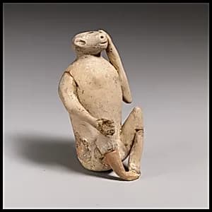 Terracotta vase in the form of an ape by Unknown Artist