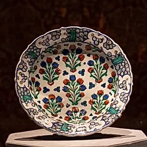 Dish with Pattern of Flowering Plants by Unknown Artist