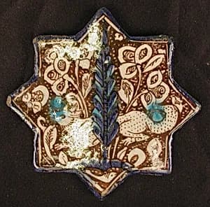 Star-Shaped Tile by Unknown Artist