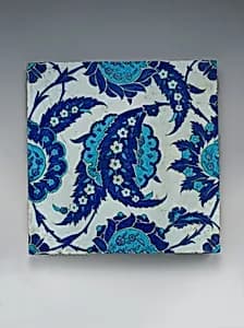 Tile with 'Saz' Leaf Design by Unknown Artist