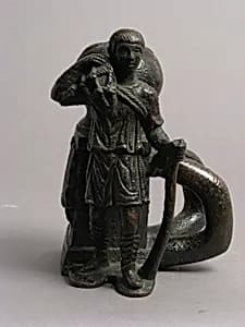 Bollard with a Fisherman by Unknown Artist