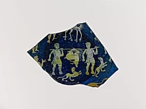 Fragment of a Glass Dish by Unknown Artist