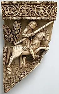 Fragment with Knight on Horseback by Unknown Artist