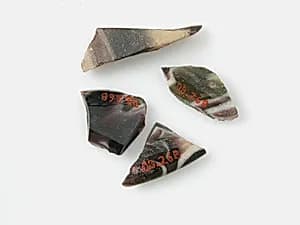 Glass Fragments from a Vessel by Unknown Artist