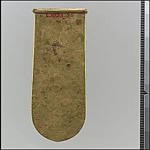 Gold Strap End (Unfinished) by Unknown Artist