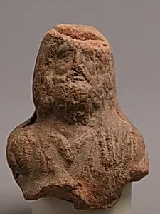 Head of Beadered Man by Unknown Artist