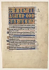 Manuscript Leaf from a Royal Psalter by Unknown Artist