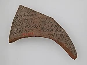 Ostrakon with a Canticle (?) by Unknown Artist