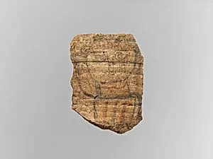 Pottery Fragment with Figure by Unknown Artist