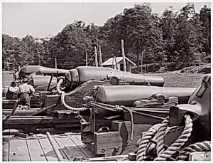Land Battery of Naval Guns by Mathew B. Brady|Unknown