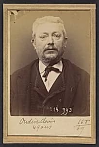 Oudin. Clovis. 49 ans, né à Saint-Hilaire (Marne). Mécanicien. Anarchiste. 2/3/94. by Alphonse Bertillon