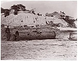 Smokestack of Confederate Ram Merrimac at Richmond/Remains of Ironclad Ram "Virginia #2", April, 1865 by Alexander Gardner|Mathew B. Brady