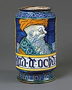 Apothecary jar (albarello) by Unknown Artist