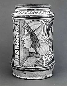 Maiolica: Apothecary jar (albarello) by Unknown Artist