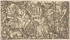A King and Diana Receiving Huntsmen by Jean Duvet