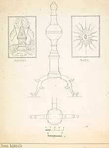 Andiron (one of pair) by Hans Korsch