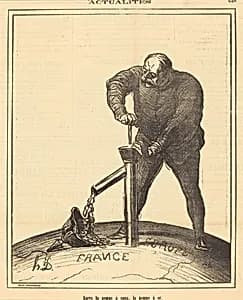 Après la pompe a sang, la pompe à or by Honoré Daumier