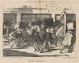 Arrivée a une station by Honoré Daumier