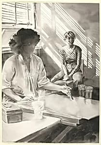 Artist in Her Studio