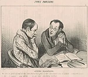 Auteurs dramatiques by Honoré Daumier