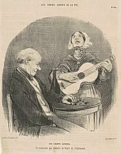Aux Champs-Elysées by Honoré Daumier