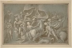 Battle Scene by Biagio Pupini