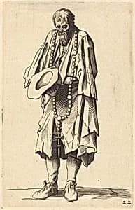 Beggar with Rosary by after Jacques Callot