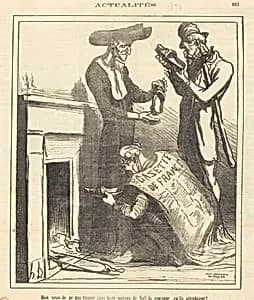 Bien vexés de ne pas trouver... la couronne... by Honoré Daumier