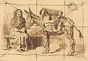 Cacoletière Assise (Seated Woman and Ass) by Félix-Hilaire Buhot