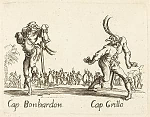 Cap. Bonbardon and Cap. Grillo by after Jacques Callot