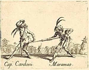 Cap. Cardoni and Maramao by Jacques Callot