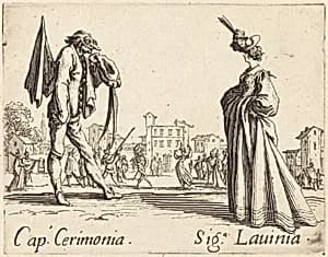Cap. Cerimonia and Siga. Lavinia by Jacques Callot