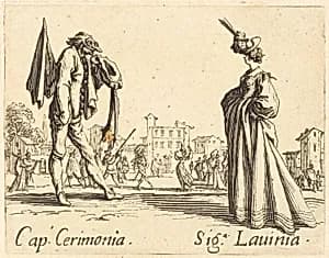 Cap. Cerimonia and Siga. Lavinia by Jacques Callot