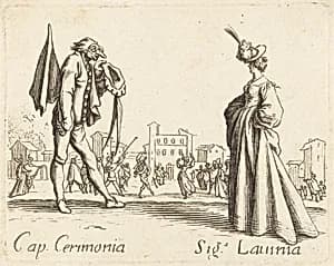 Cap. Cerimonia and Siga. Lavinia by after Jacques Callot