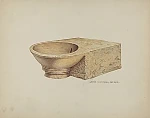 Carved Stone Wash Basin by Rose Campbell-Gerke
