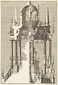 Catafalque by Johann Andreas Pfeffel I after Giuseppe Galli Bibiena
