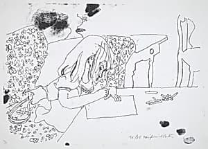 Child Writing (Lizzie Drawing)