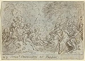 Chorus of Hunters and Shepherds by Johann Wilhelm Baur