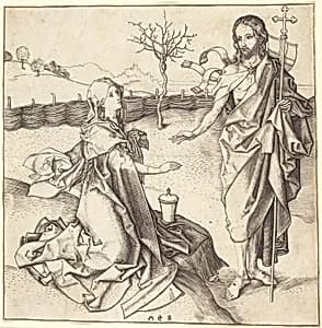 Christ Appearing to Mary Magdalene by Martin Schongauer